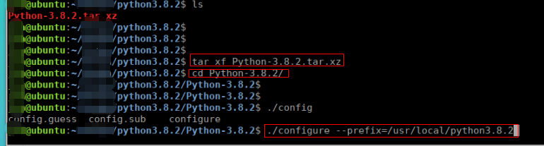 Ubuntu安装python3.8.2切换为系统默认版本