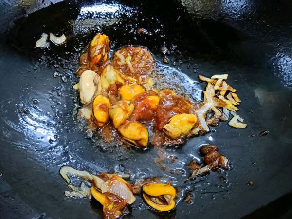 酱香贻贝油麦菜