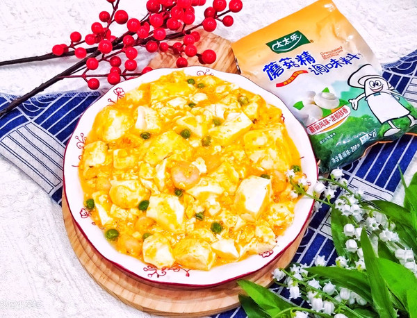 虾仁蟹黄烩豆腐