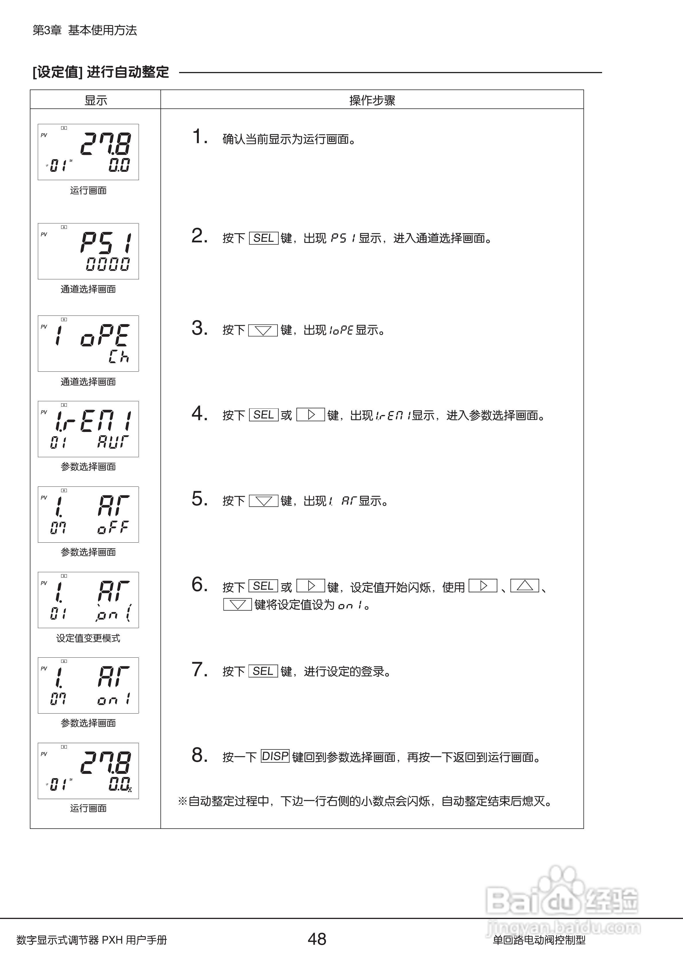 富士PXH电动阀控制型数字显示式调节器操作手册:[5]
