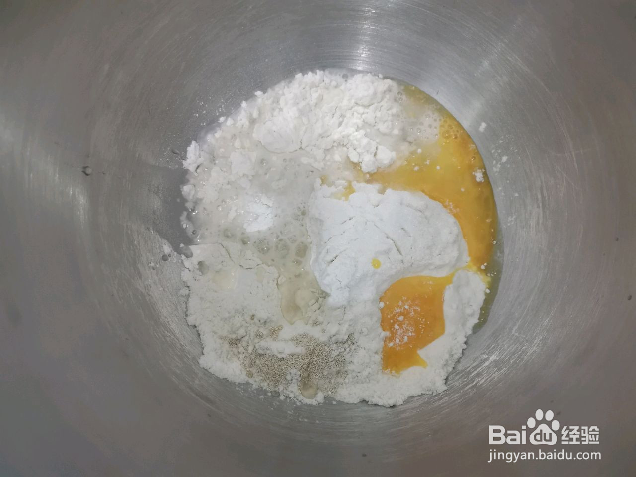 开口笑蒜香包的做法