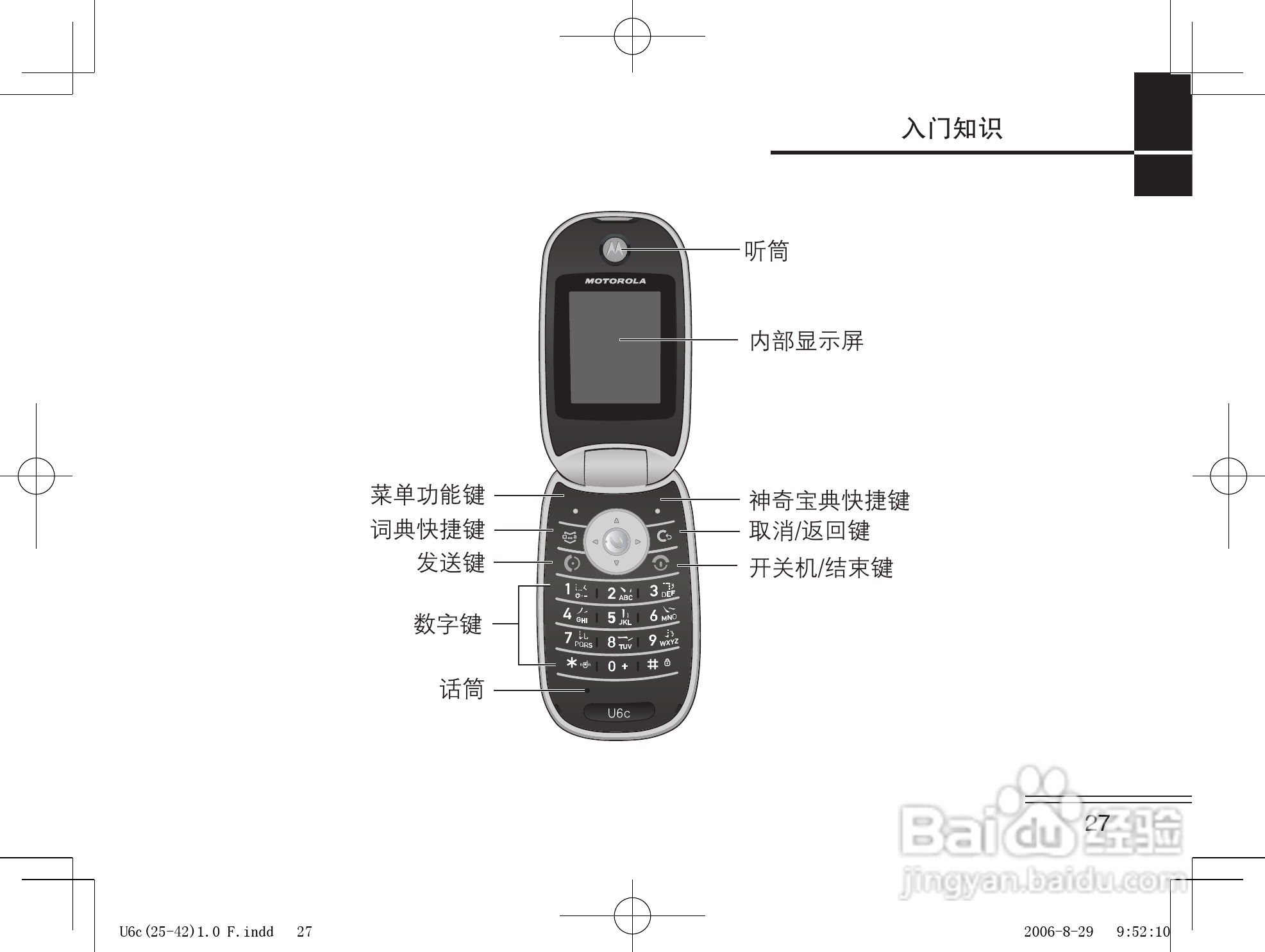 摩托罗拉U6c手机使用说明书:[3]
