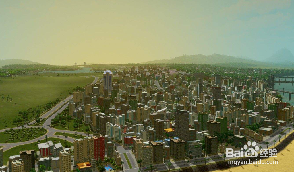 城市天际线怎么画圆道路