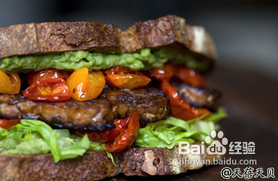 素食秘方干番茄天贝三明治tempeh的做法