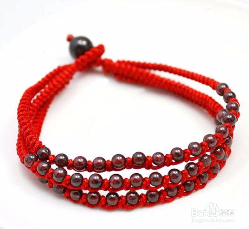 手链编织红绳教程