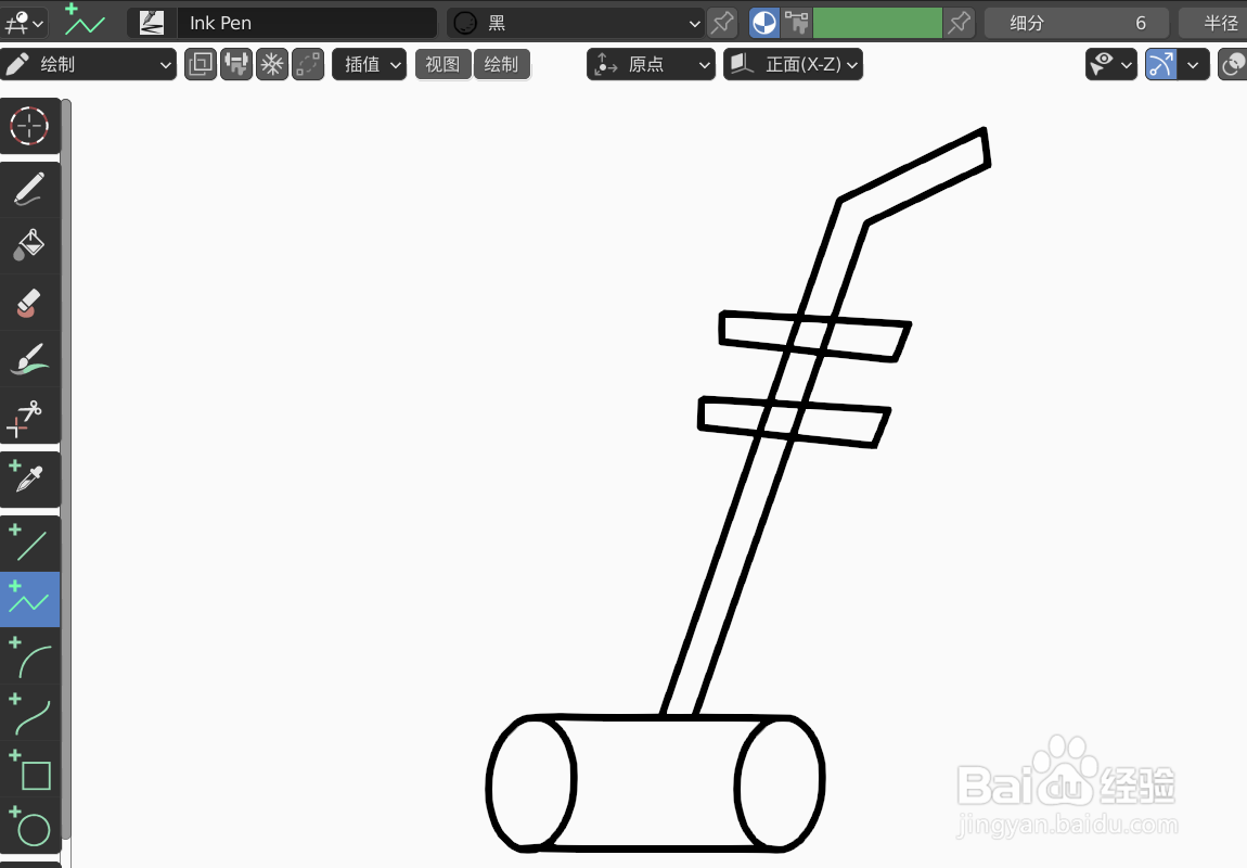 如何使用blender2.9快速设计二胡2D简图模型