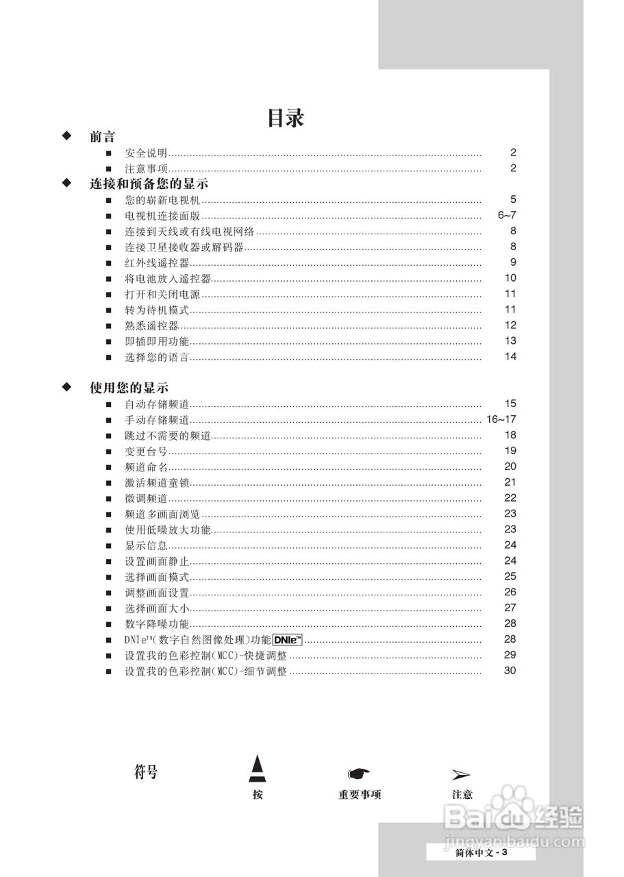 三星SP-50L3HR彩电使用说明书:[1]