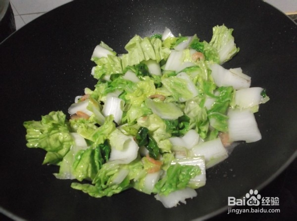 海米炒白菜的做法