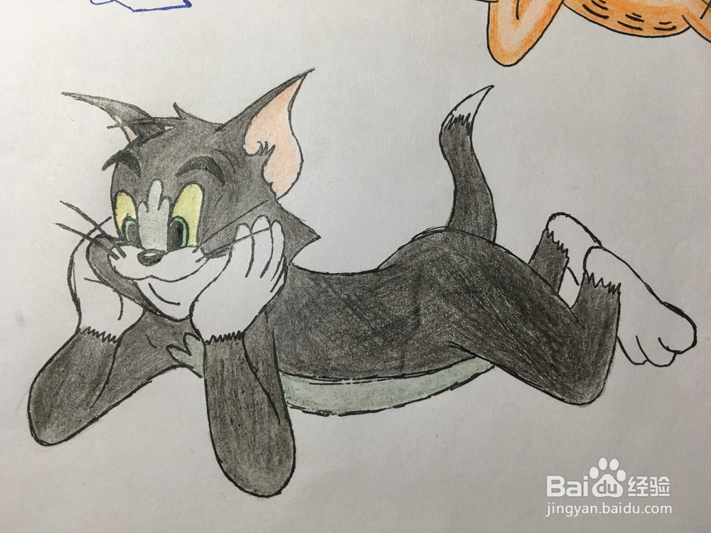汤姆猫怎么画