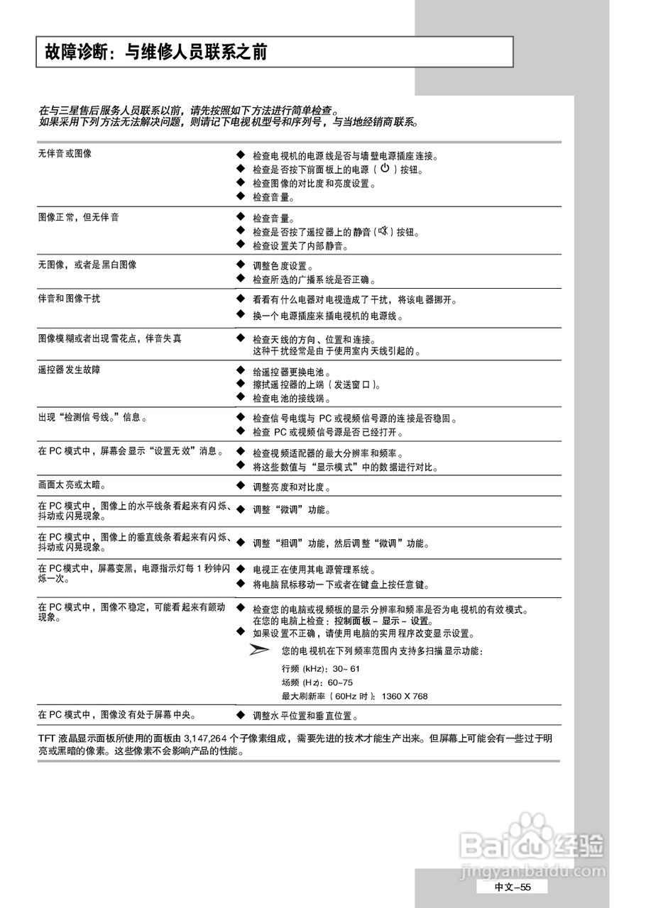 三星 LA32M51BS液晶彩电使用说明书:[6]