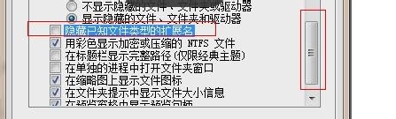 如何显示文件名的后缀拓展名