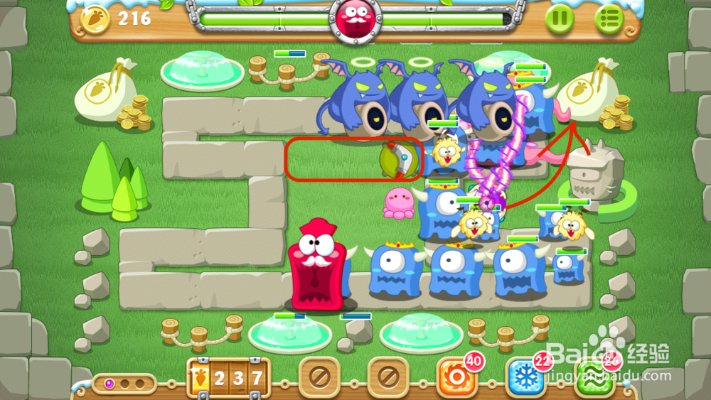 保卫萝卜2 地下庄园 D5关 金萝卜＋任务1