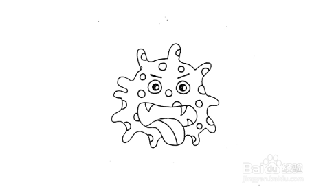 细菌病毒怎么画简笔画
