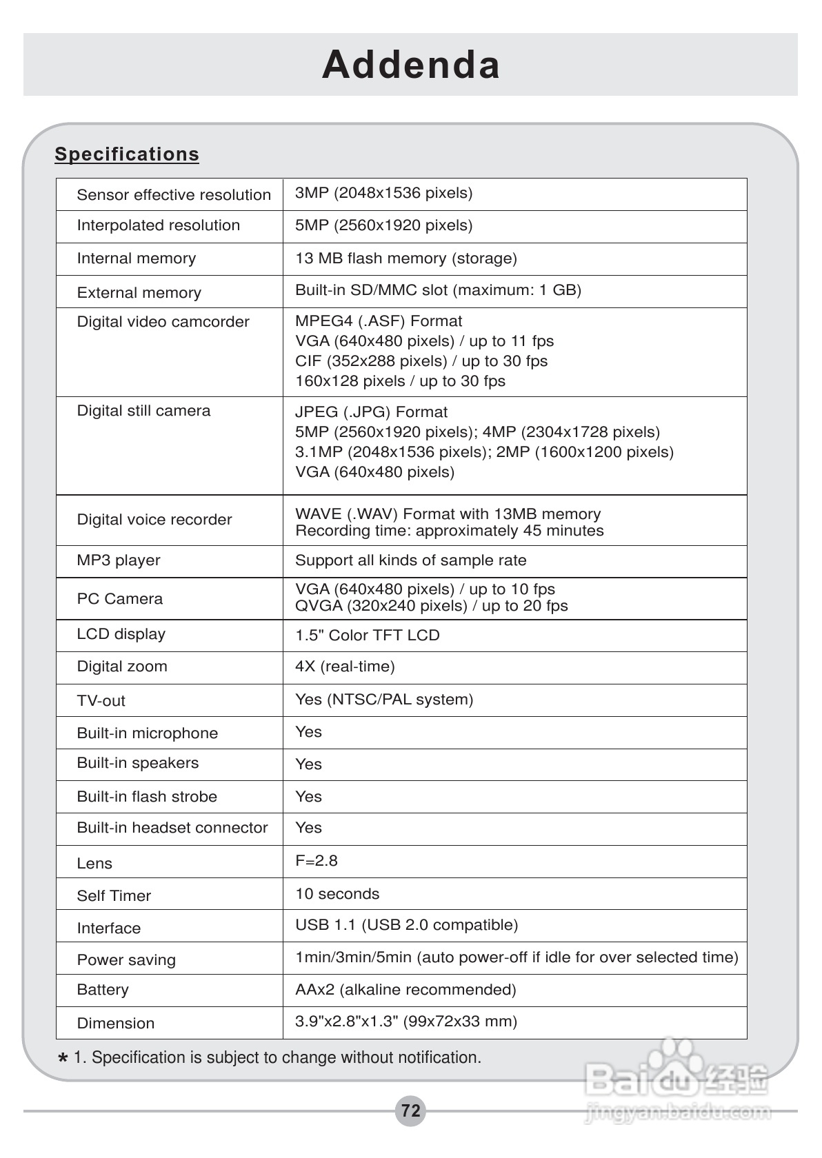爱普泰克PocketDV 5900数码摄像机使用说明书:[8]