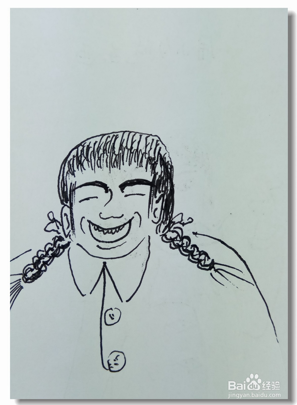 怎样画钢笔画“哈哈笑”