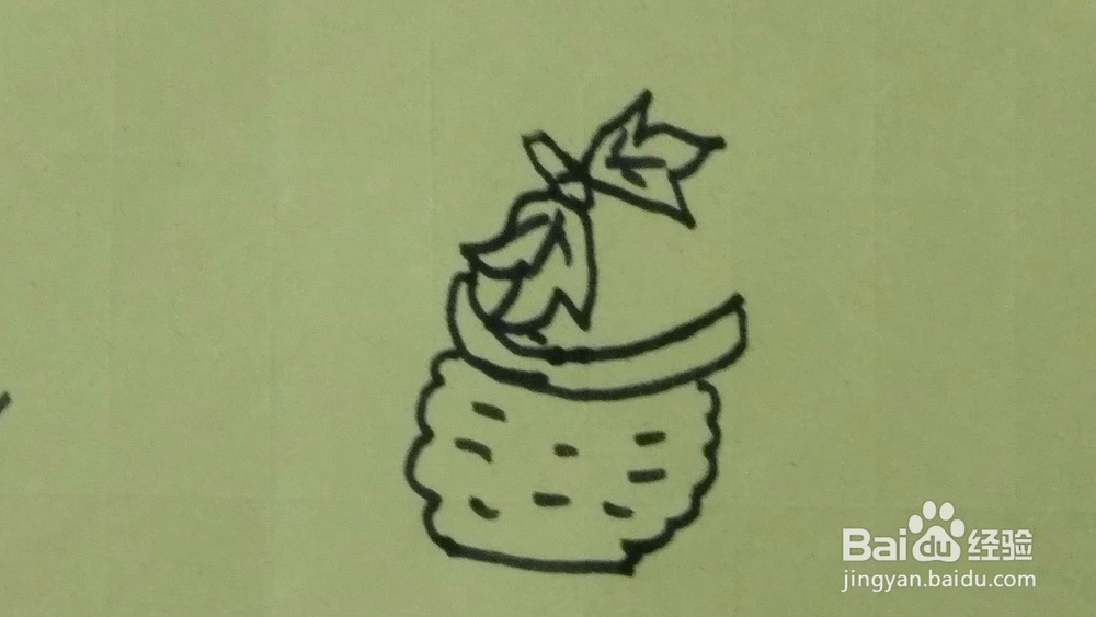 竹篓里的葡萄幼儿绘画