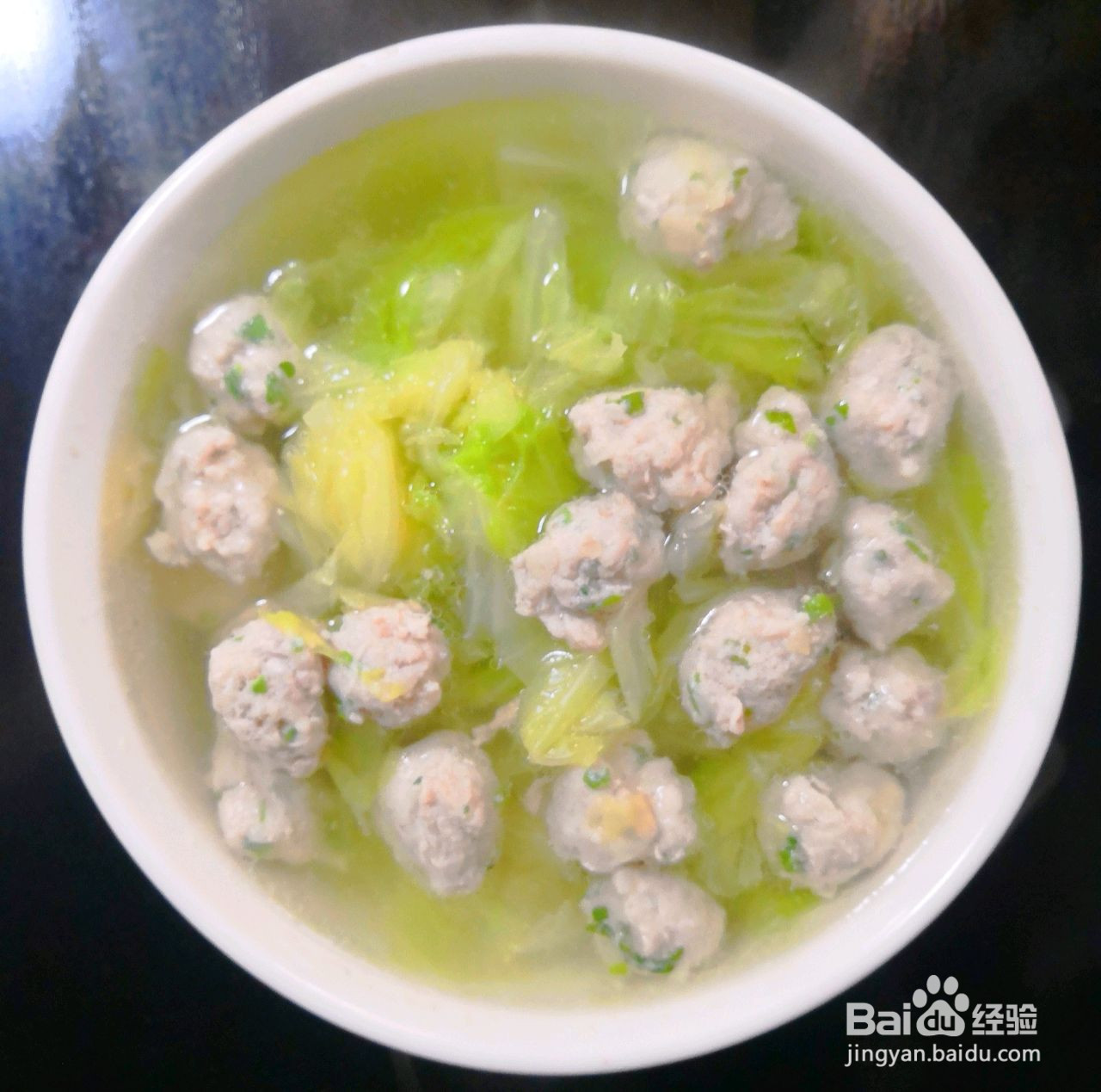 白菜丸子汤的做法