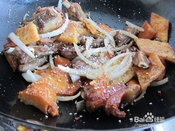 风味馕羊排的制作方法