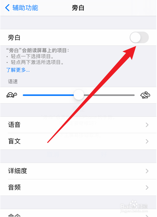 iPhone手机怎么打开旁白