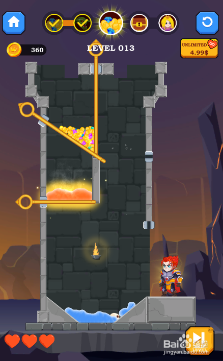 Hero Rescue Online的LEVEL 013怎样通过？