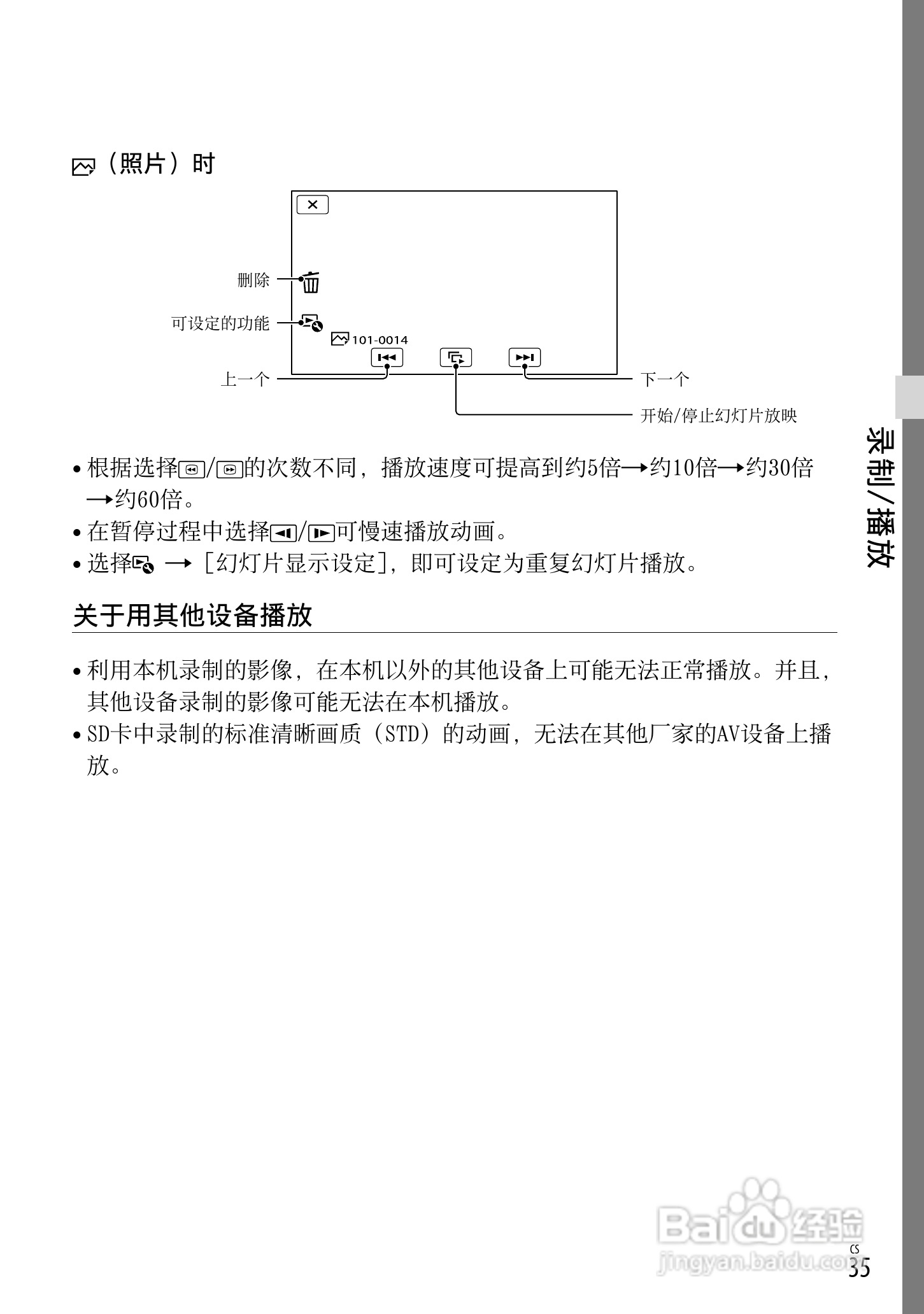 SONY索尼 HDR-PJ720E数码摄像机说明书:[4]