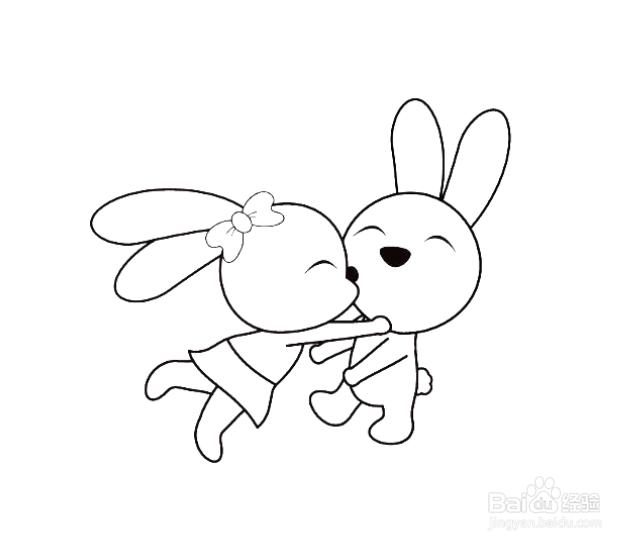 如何画卡通兔子的简笔画
