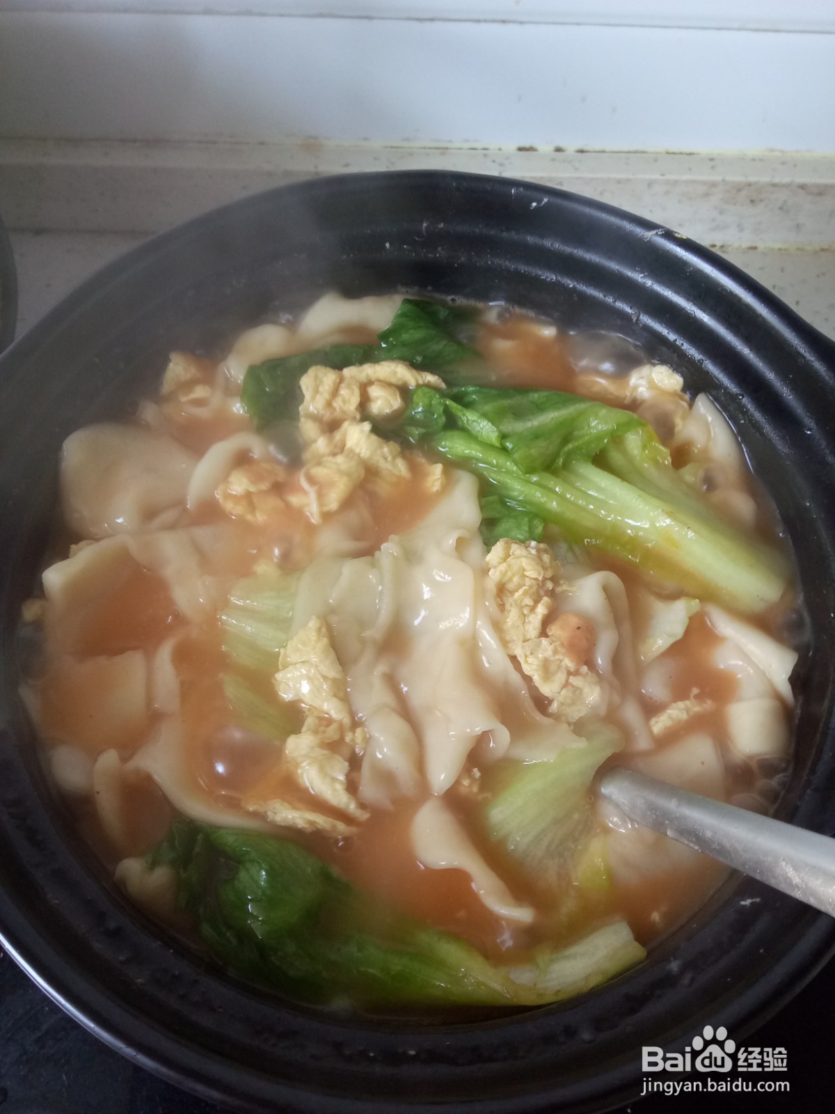 番茄酱鸡蛋面片汤