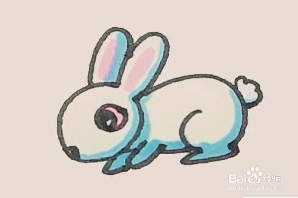 伴儿成长简笔画系列-怎样画兔子简笔画