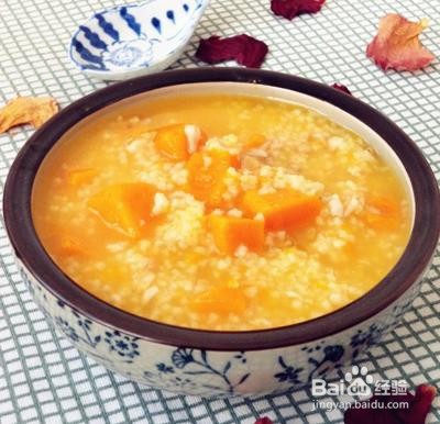 南瓜瘦肉粥的功效
