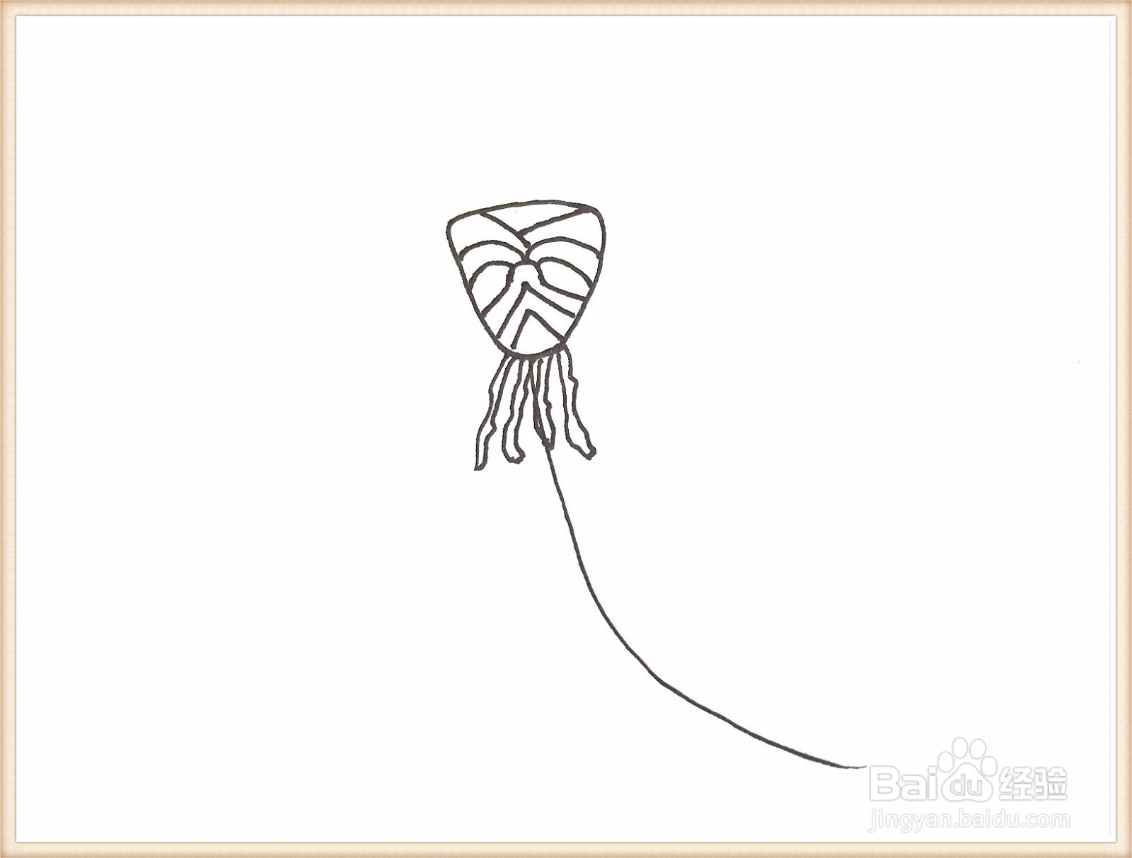 一笔一笔教你画风筝简笔画