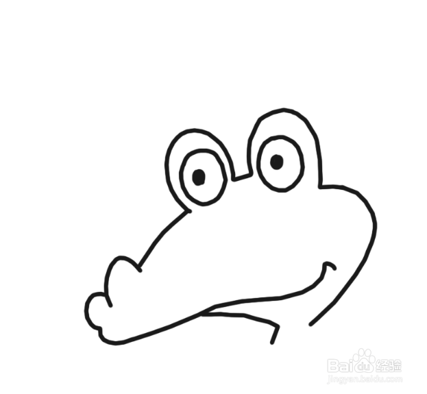 卡通简笔画：鳄鱼