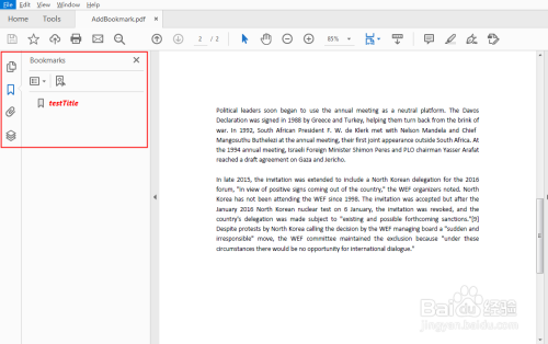 Java 添加、更新、获取、删除PDF中的书签