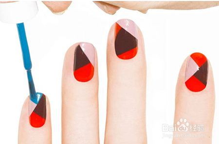 自己DIY拼色美甲