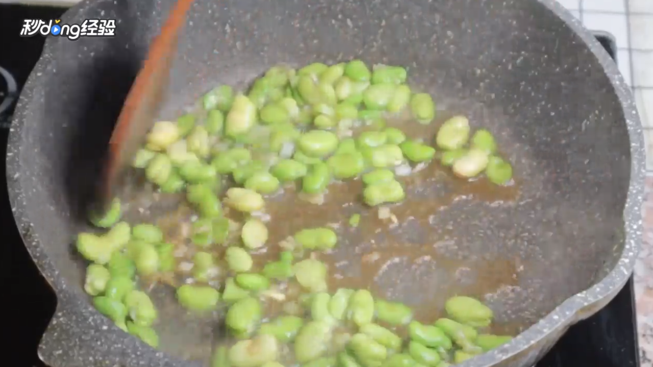 葱炒兰花豆怎么做？