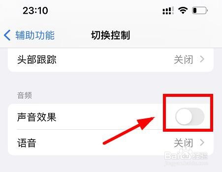 iPhone13如何设置切换控制的声音效果属性