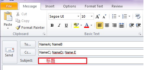 第一章 英文邮件组成结构：[2]标题-Subject
