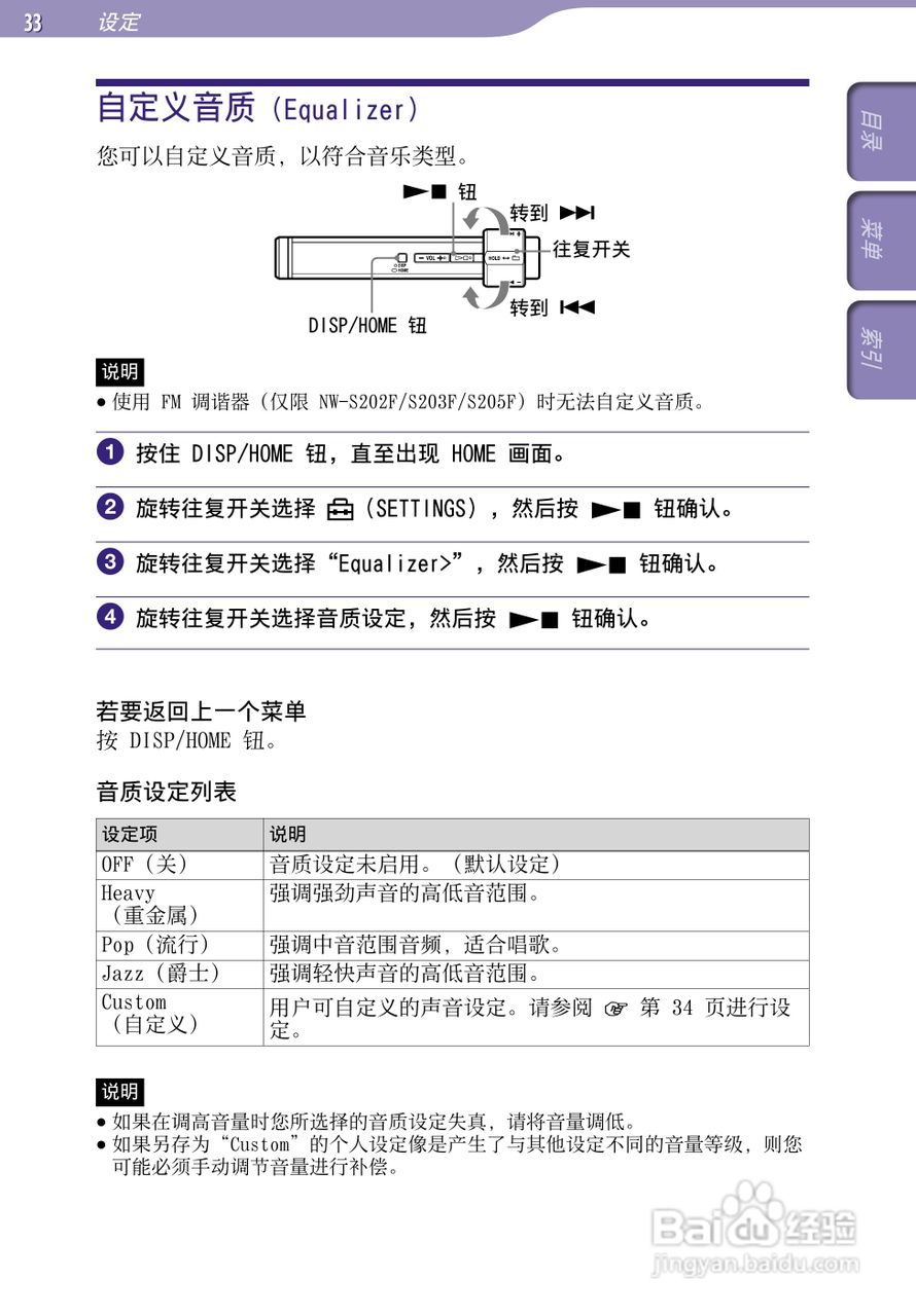索尼SONY NW-S203F数码影音使用说明书:[4]