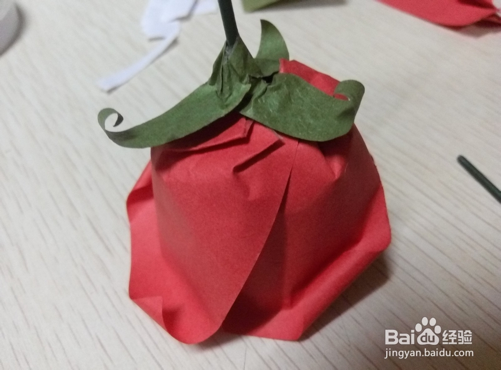 纸质仿真玫瑰制作方法