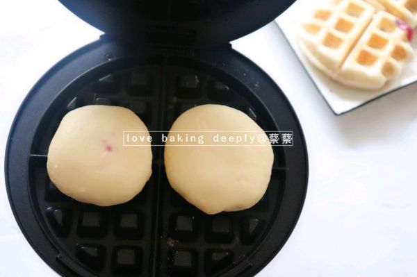 紫薯芝士华夫饼