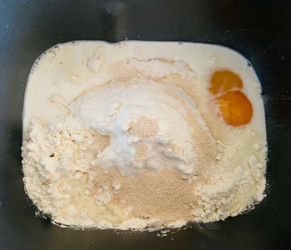 葱香火腿肉松面包