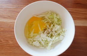 小清新早餐之卷心菜蛋饼