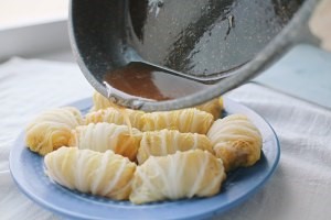 娃娃菜鸡肉卷