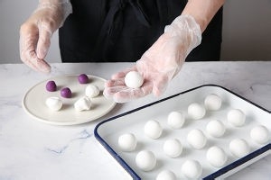 红豆沙紫薯汤圆