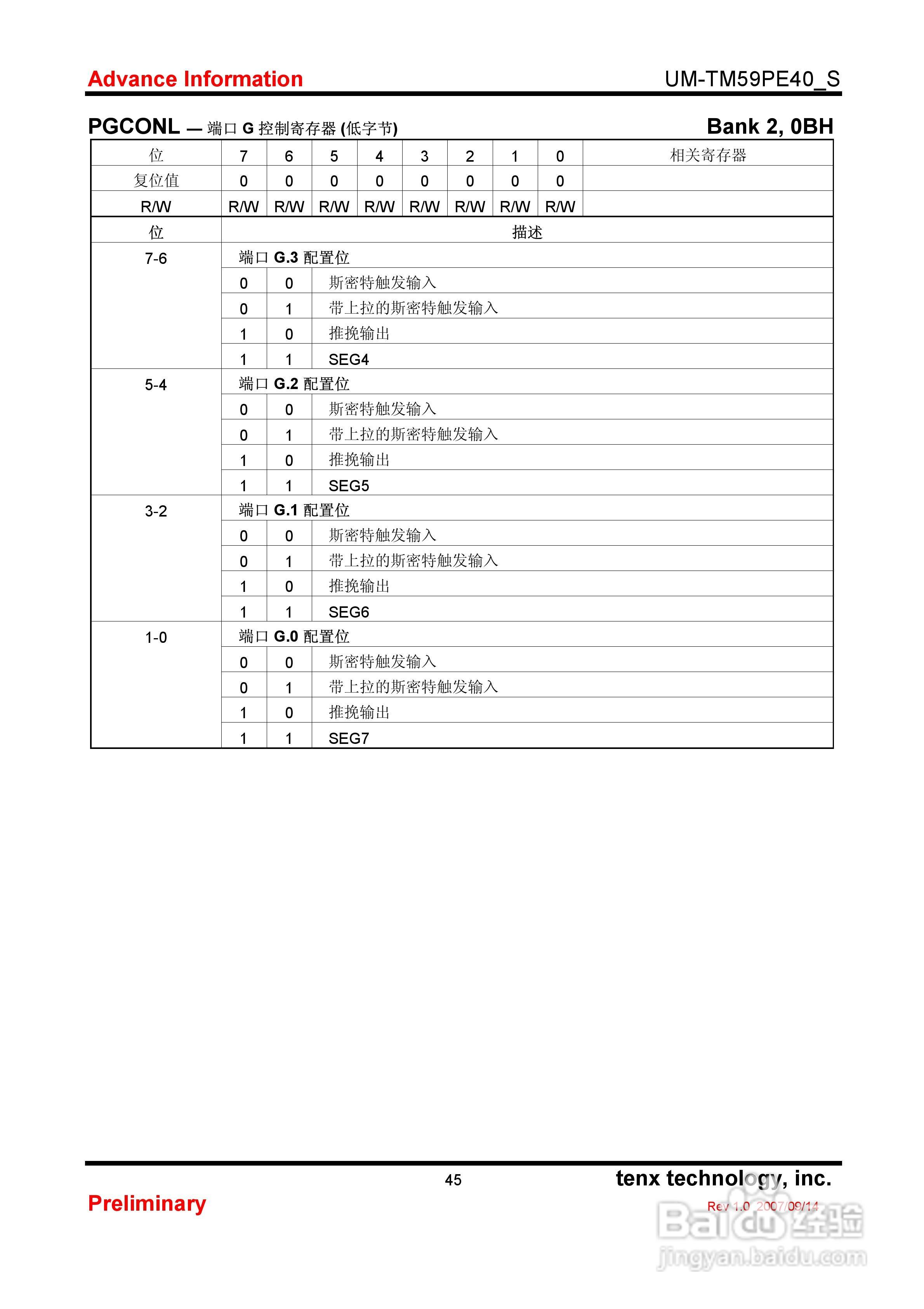 TM59PE 40 8-Bit微控制器使用手册:[5]