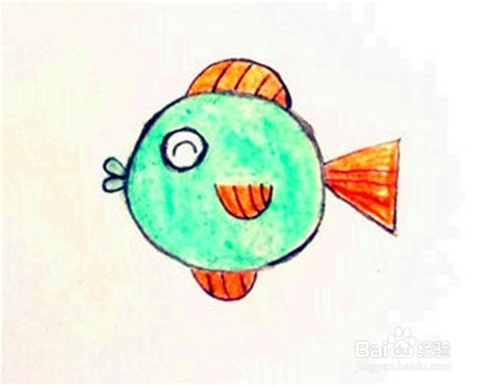 <b>怎么画一条彩色鱼的简笔画</b>