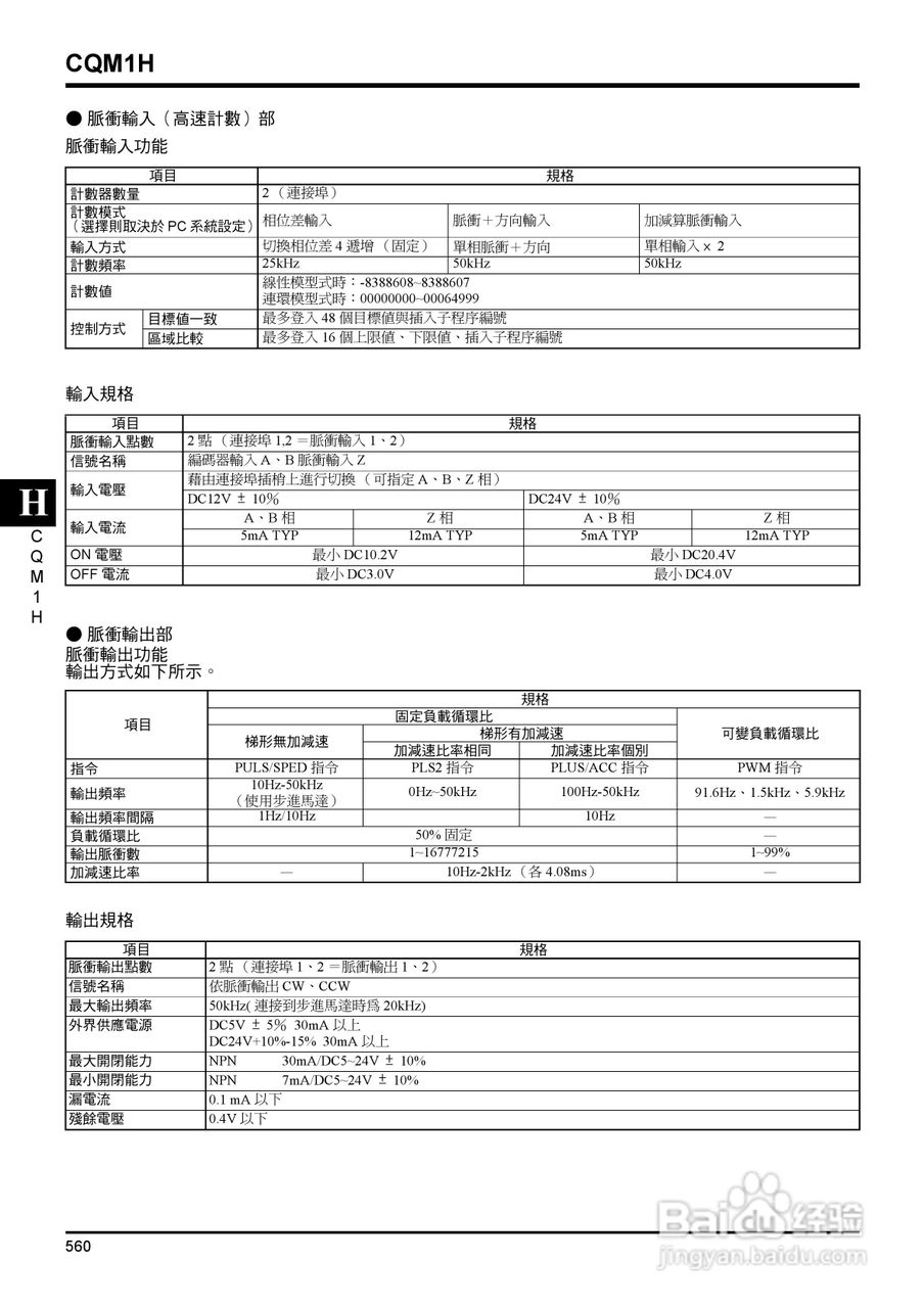 SYSMAC CQM1H型可程式控制器说明书:[3]