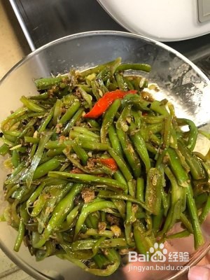 健康养生佳品肉末炒四季豆丝的做法