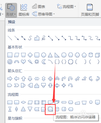 Word如何插入流程图:顺序访问存储器