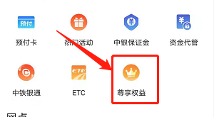 安卓版中国银行如何查看自己的专属权益？