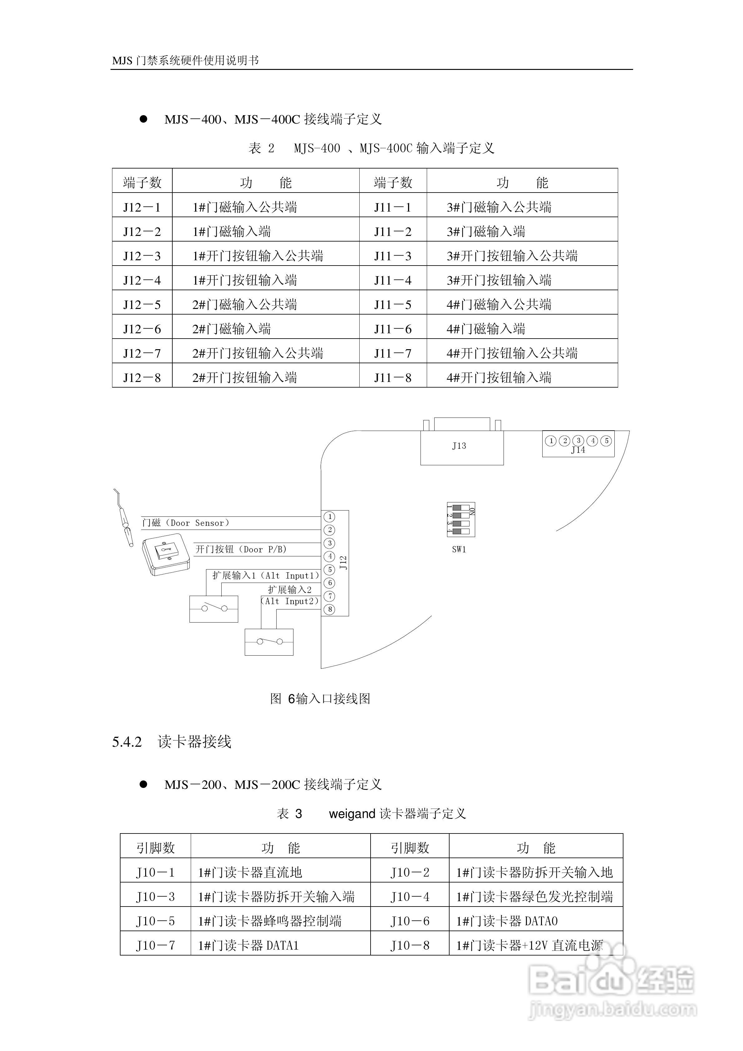 MJS-400C门禁控制器硬件说明书:[2]
